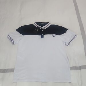 NWT Men's Black and White Polo Shirt